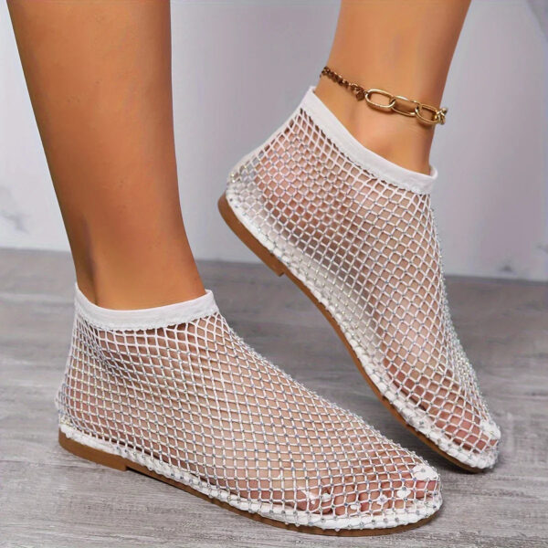 Cleo - Chaussures plates avec décoration en strass pour femmes – Image 4