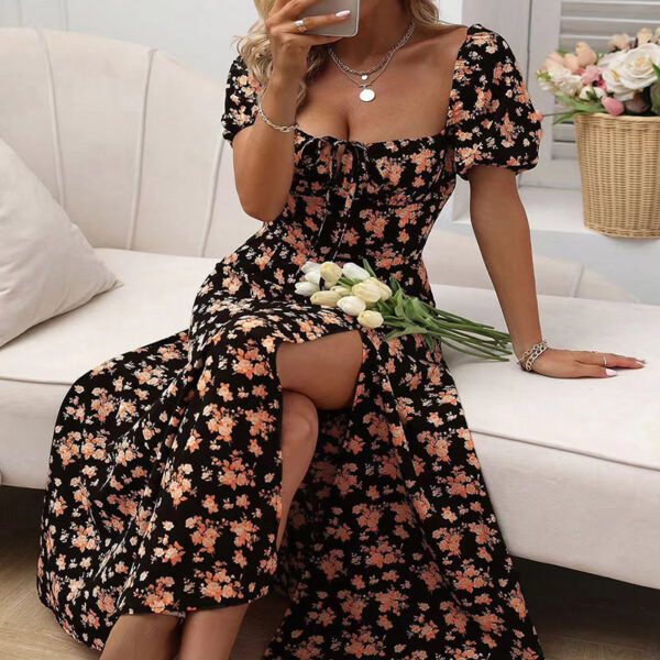 Amara - Robe imprimée à fleurs françaises
