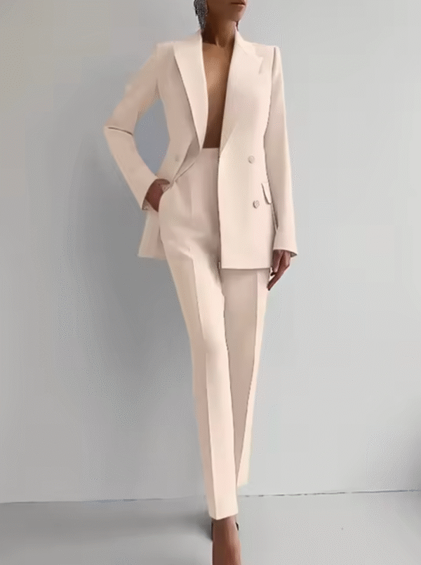 Laylani - Élégant ensemble blazer et pantalon droit – Image 2