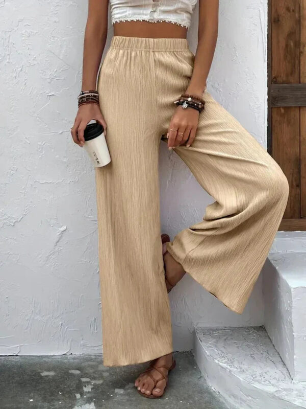 Karol - Pantalon taille haute à jambe large pleine taille – Image 4