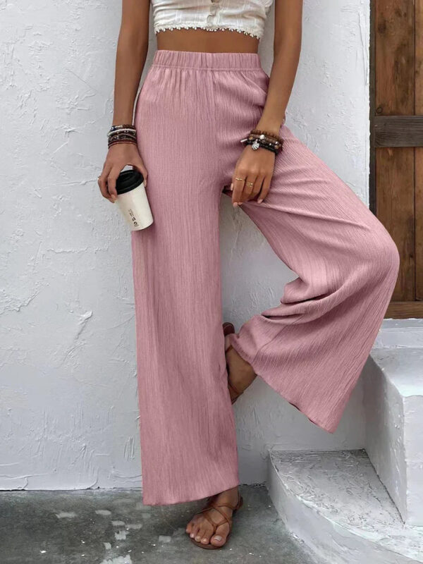 Karol - Pantalon taille haute à jambe large pleine taille – Image 3