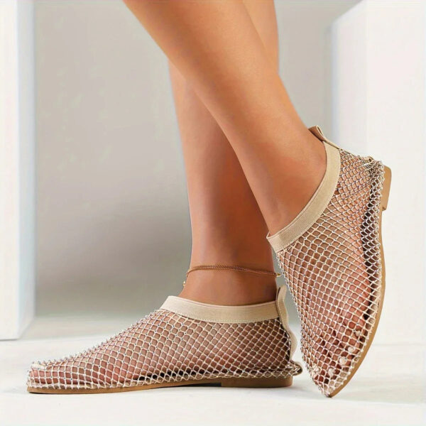 Cleo - Chaussures plates avec décoration en strass pour femmes – Image 8