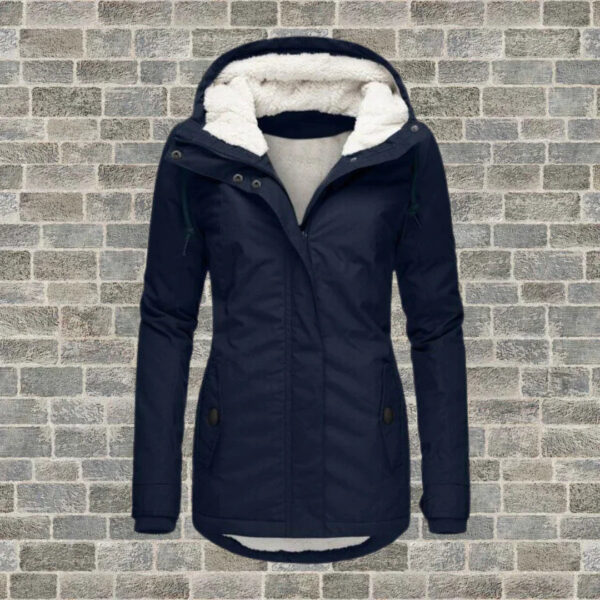 Manteau en coton plissé avec capuche - Camila – Image 3