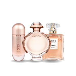 Carolina Herrera 212 VIP Rosé,  Paco Rabanne Olympéa et Chanel COCO Mademoiselle