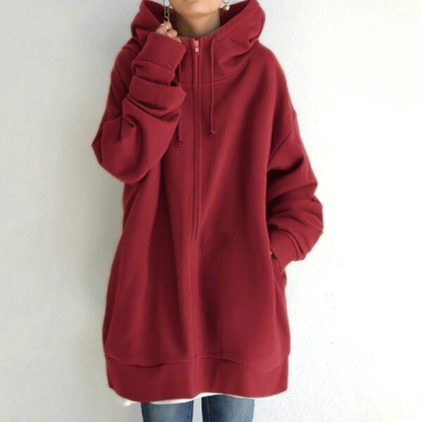 Pull à capuche d'hiver confortable en taille oversize - Cassandra – Image 3