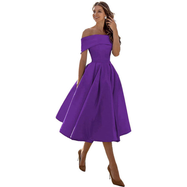 Adèle | Robe de soirée satinée sans bretelles – Image 11