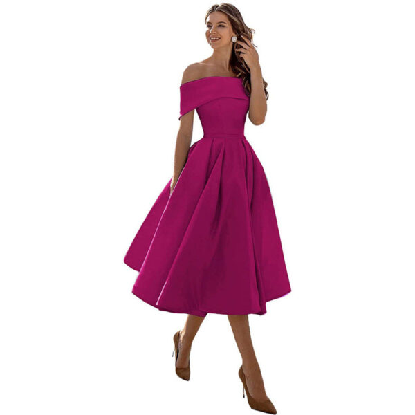 Adèle | Robe de soirée satinée sans bretelles – Image 13