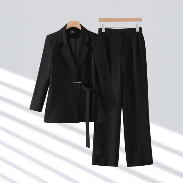 Adelie - Ensemble élégant avec blazer et pantalon large – Image 2