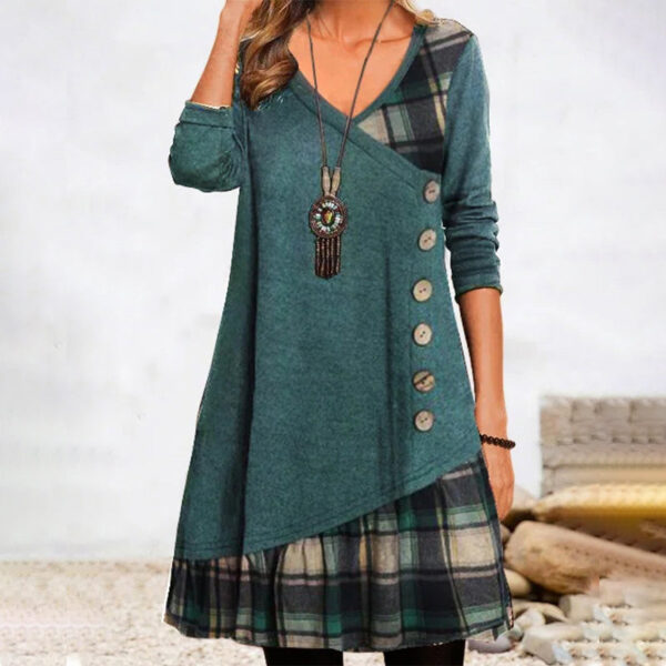 Lillie - Robe à carreaux à manches longues – Image 4