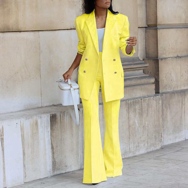 Kyla - Élégant ensemble blazer et pantalon à jambes larges – Image 4