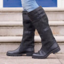 Brigitte - Bottes en cuir rétro