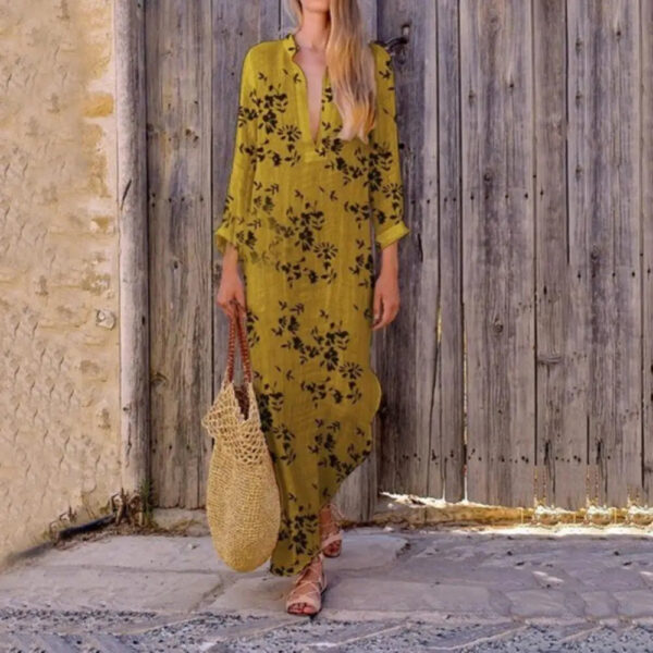 Clara - Robe en coton et lin – Image 2