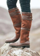 Brigitte - Bottes en cuir rétro