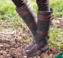 Brigitte - Bottes en cuir rétro