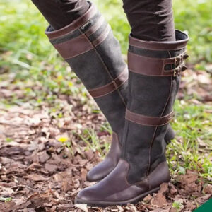Brigitte - Bottes en cuir rétro