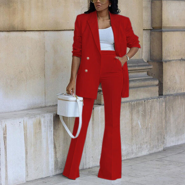Kyla - Élégant ensemble blazer et pantalon à jambes larges – Image 3