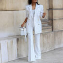 Kyla - Élégant ensemble blazer et pantalon à jambes larges