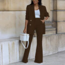 Kyla - Élégant ensemble blazer et pantalon à jambes larges