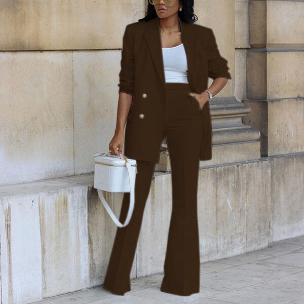 Kyla - Élégant ensemble blazer et pantalon à jambes larges – Image 5