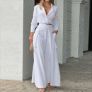 Althea - Ensemble élégant avec crop top à manches longues et pantalon large
