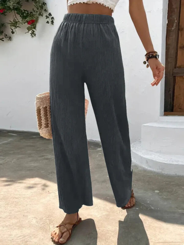 Karol - Pantalon taille haute à jambe large pleine taille – Image 9