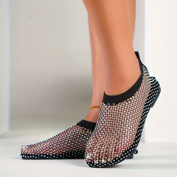 Cleo - Chaussures plates avec décoration en strass pour femmes – Image 10
