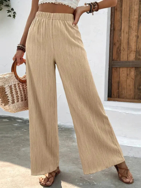 Karol - Pantalon taille haute à jambe large pleine taille – Image 11