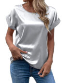 Emmy | Chemisier t-shirt en satin