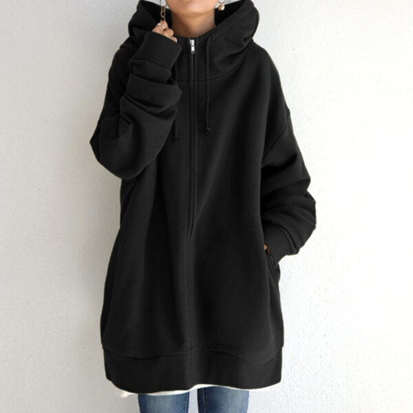 Pull à capuche d'hiver confortable en taille oversize - Cassandra – Image 5